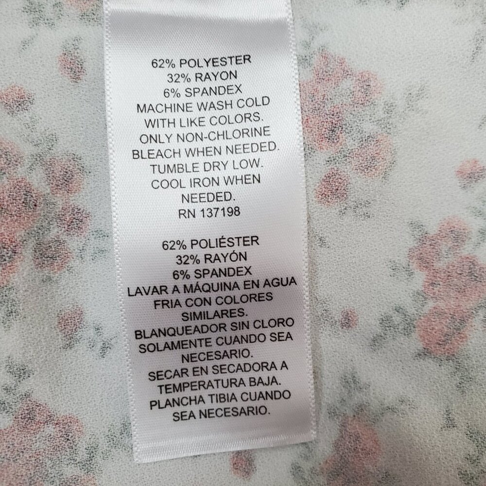 Daniel Bernstein Plus Size Skirt Size 1X Front Slit Small Rose Print Side Zip - Picture 8 of 10